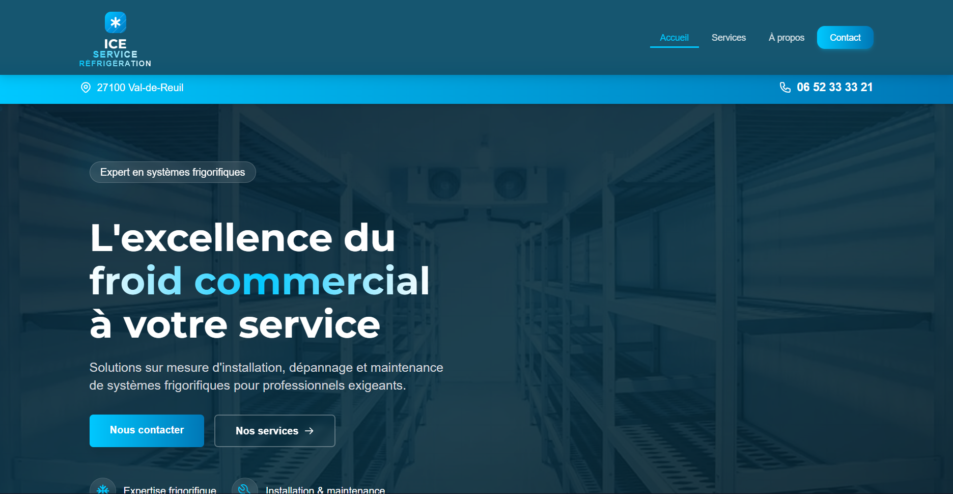 Ice Service - Site vitrine frigoriste