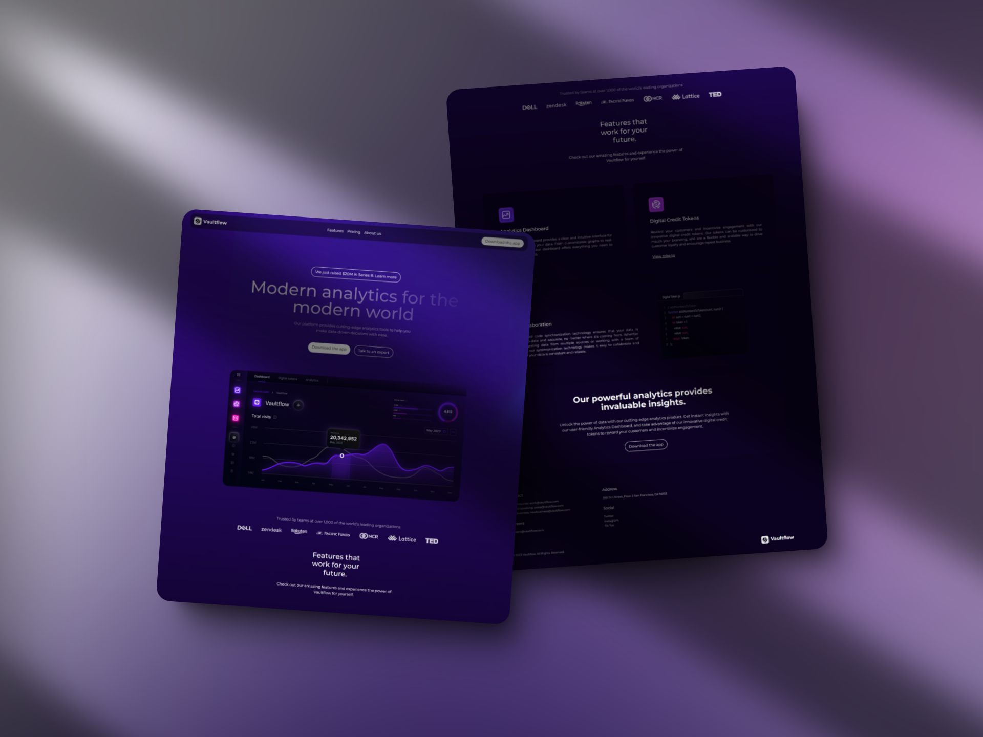 Page d'accueil d'un logiciel